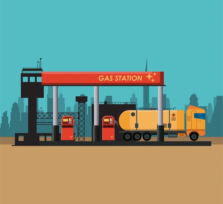 Vector petroleum industry concept