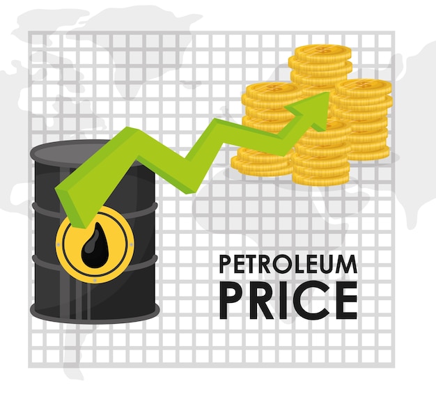 Vettore industria petrolifera e prezzi