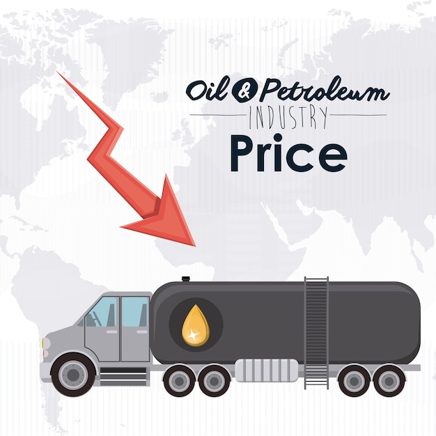 Petroleum price concept with economy icons