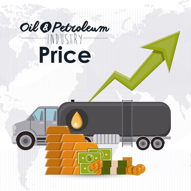 경제 아이콘으로 석유 가격 개념