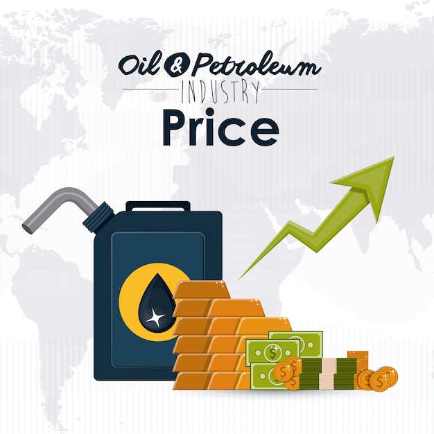 Petroleum Price concept with economy icons 