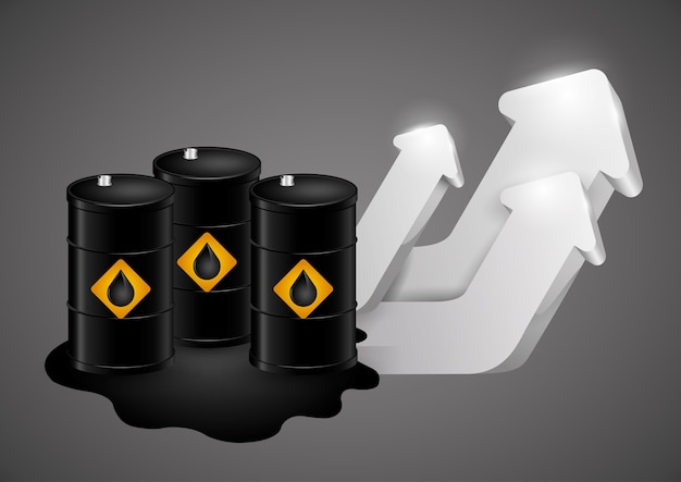 Vector petroleum price design