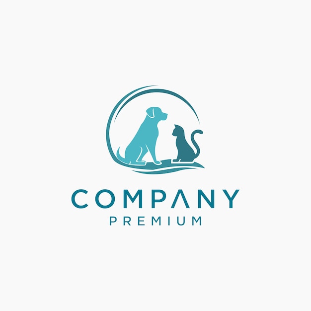 Pets care logo veterinary logo