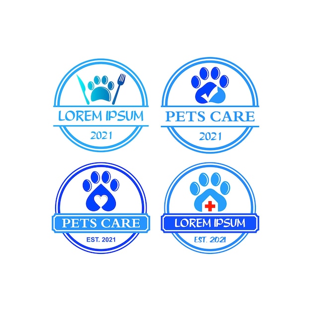 Logo per la cura degli animali domestici logo veterinario