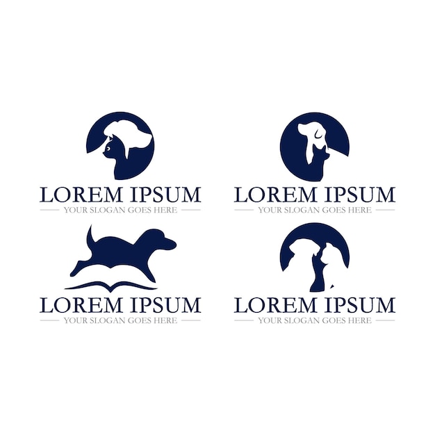 Pets care logo veterinary logo