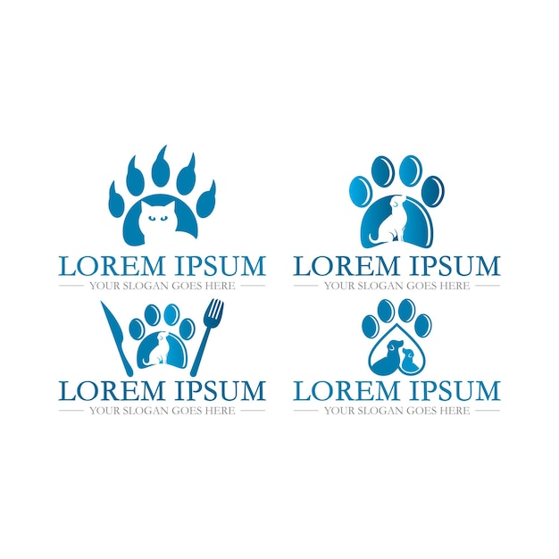 Pets care logo veterinary logo