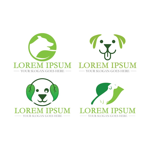 Logo per la cura degli animali domestici logo veterinario