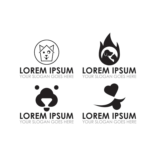 Логотип ухода за домашними животными, ветеринарный логотип