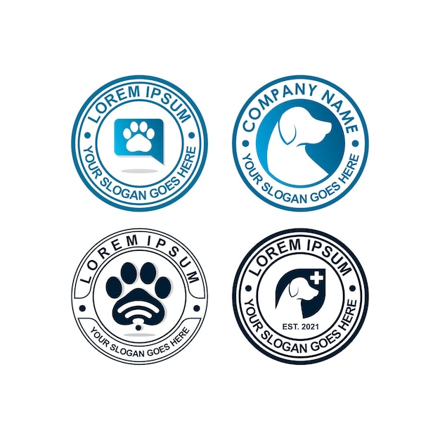 Logo per la cura degli animali domestici logo veterinario