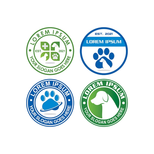 Logo per la cura degli animali domestici logo veterinario