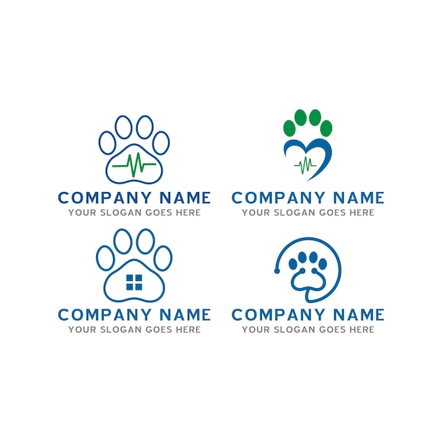 Pets care logo veterinary logo