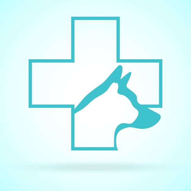 Vector pets design petshop veterinary dog cat animal logo of petcare logotype illustration creative concept