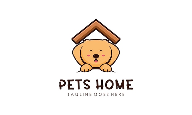 Pets Home Vector Logo Design Illustration