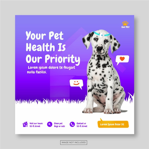 pets hop or pet care social media post