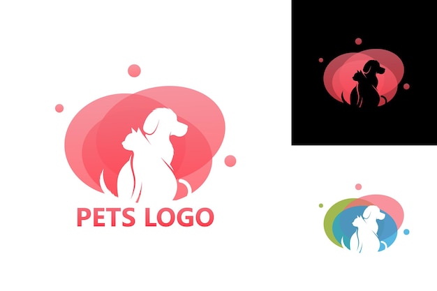 Animali domestici logo template design vettoriale, emblema, concetto di design, simbolo creativo, icona