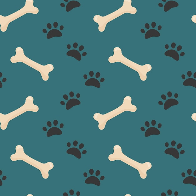 Vector pets seamless pattern