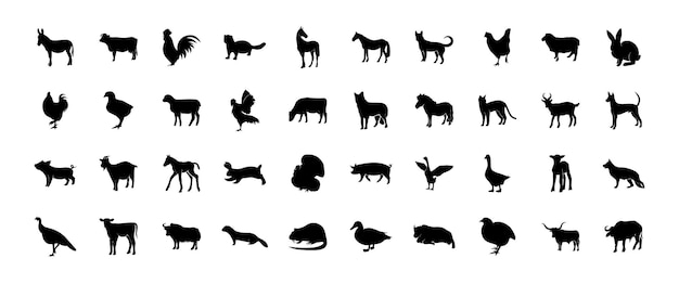 Pets silhouettes collection