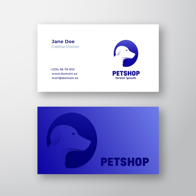 Petshop abstract teken, symbool of logo logo en sjabloon voor visitekaartjes.