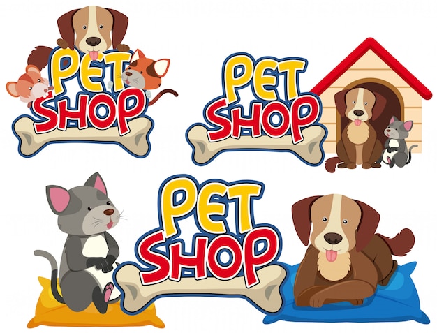 Petshop set of animals 