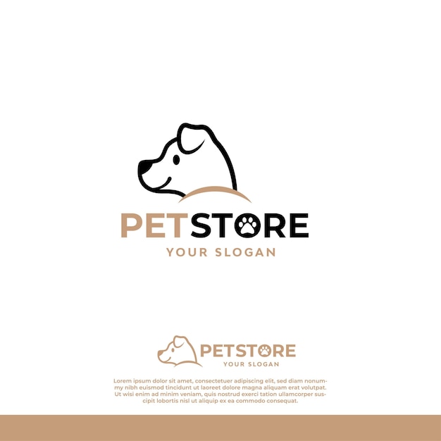 Petstore dog logo vector