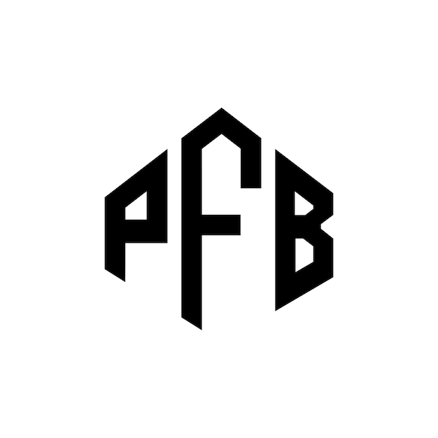 ポリゴン (Polygon) とキューブ (Cube) の形状のロゴのデザインポリゴンヘクサゴンベクトル (Vector) のロゴのテンプレートホワイトとブラックの色モノグラム (Monogram) ビジネスと不動産のロゴ