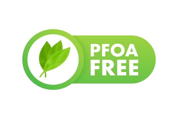 PFOA Gratis groen bord Perfluoroctaanzuur Vector stock illustratie