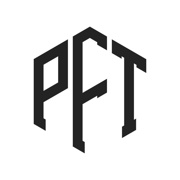 PFT Logo Design Initial Letter PFT Monogram Logo using Hexagon shape