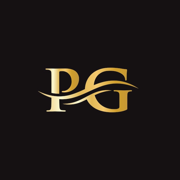 ビジネスと会社のアイデンティティのための PG 文字リンク ロゴ頭文字 PG ロゴ ベクトル テンプレート
