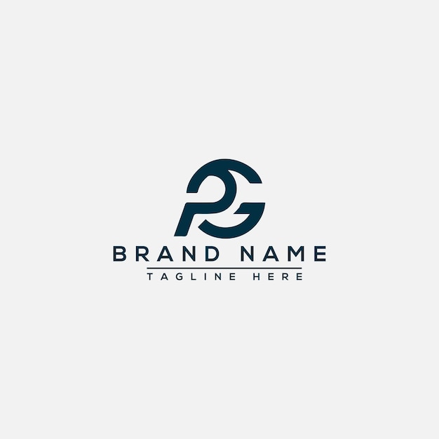 PG Logo Design Template Vector Graphic Branding Element.