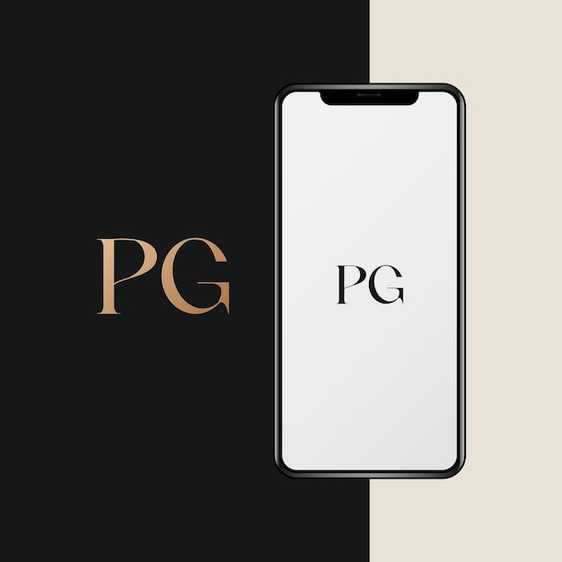 PG logo design vector image