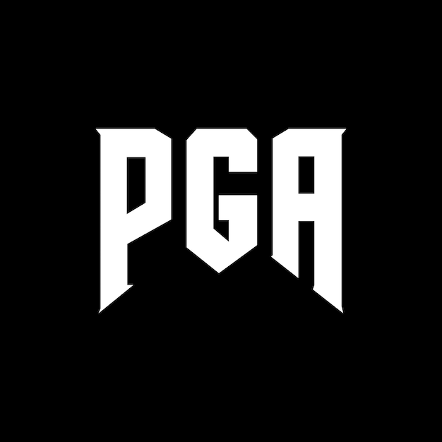 PGA letter logo design for technology company PGA logo design black and white color combination PGA logo PGA vector PGA design PGA icon PGA alphabet PGA typography logo design