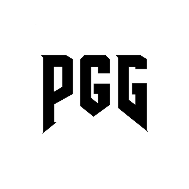 PGG letter logo design for technology company PGG logo design black and white color combination PGG logo PGG vector PGG design PGG icon PGG alphabet PGG typography logo design