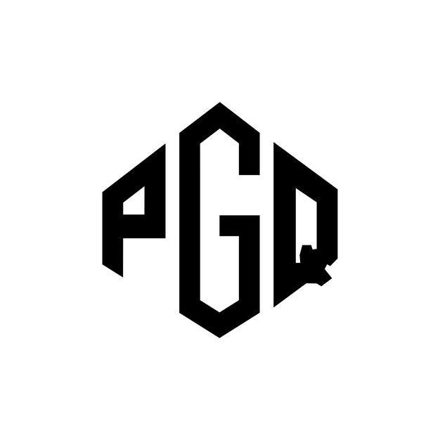 Vettore pgq letter logo design con forma di poligono pgq poligono e forma di cubo pgq esagono vettoriale modello di logo colori bianco e nero pgq monogramma business e logo immobiliare