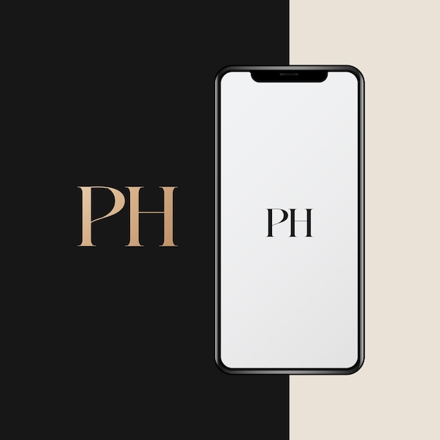 Vector ph logo design vector image