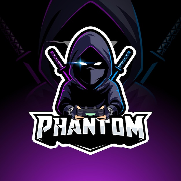 Phantom Assassins Esport 마스코트 로고 디자인