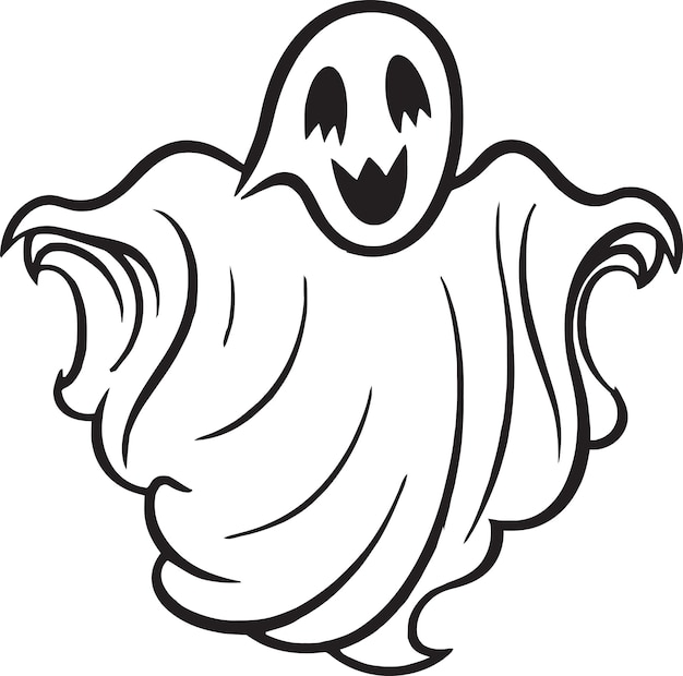 Vector phantoms of the past halloween ghost stories