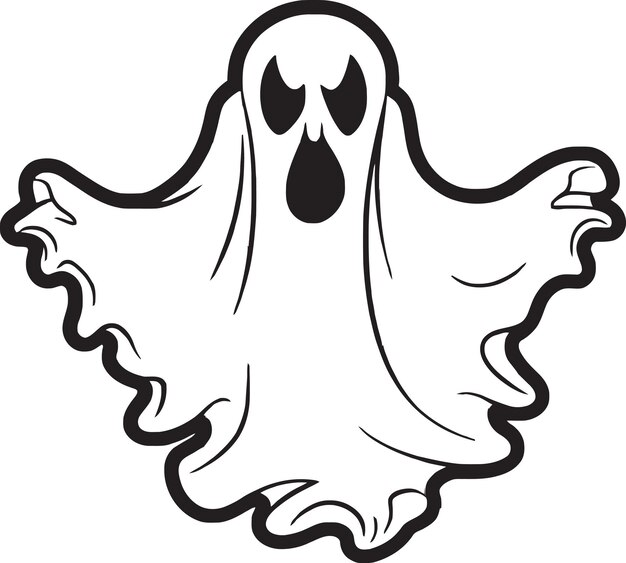 Vector phantoms of the past halloween ghost stories