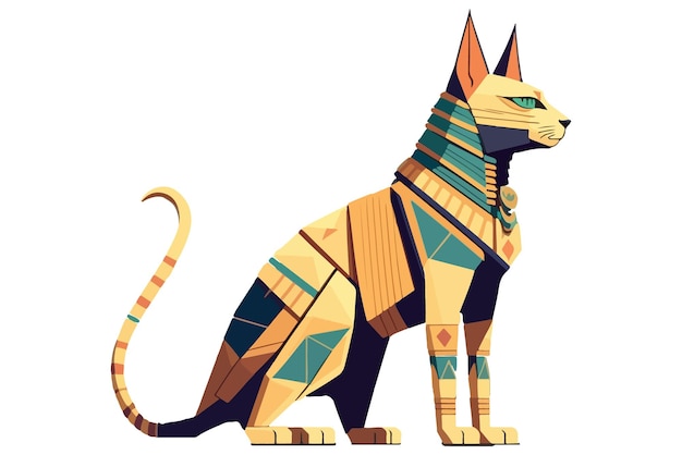 Pharaonic cat vector illustration