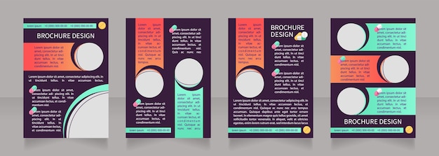 Pharmaceutical company advertising blank brochure layout design. vertical poster template set with empty copy space for text. premade corporate reports collection. editable flyer paper pages