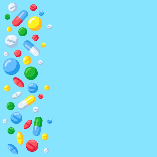 Pharmaceutical pills background