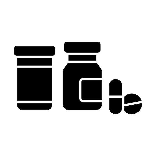 Pharmaceutical Remedy Healing in a Bottle icon vector template