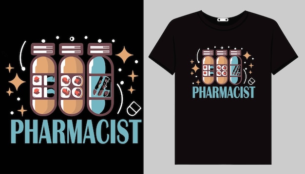 Pharmacist tshirt design illustration