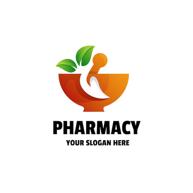 Pharmacy or health gradient logo template