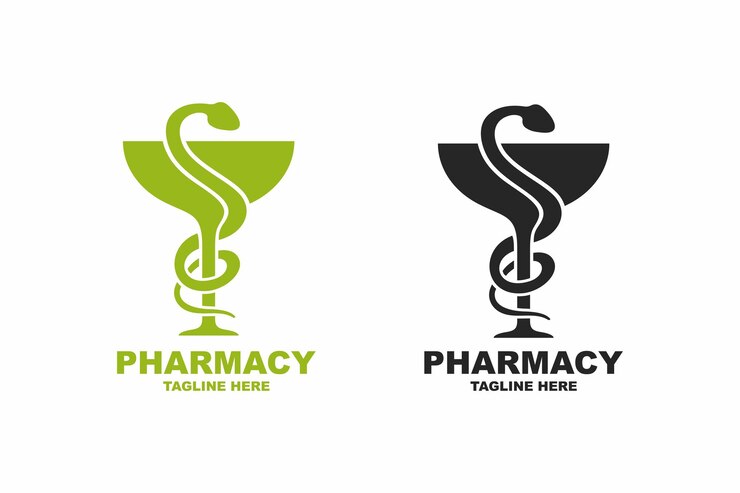Vector pharmacy logo design vector