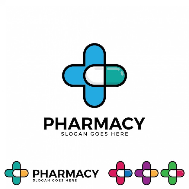 Pharmacy logo icon vector.