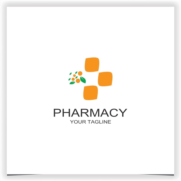 Логотип аптеки премиум элегантный вектор шаблона eps 10