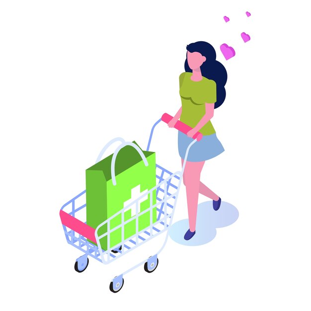Pharmacy store concept. Buy medicine online, flat isometric