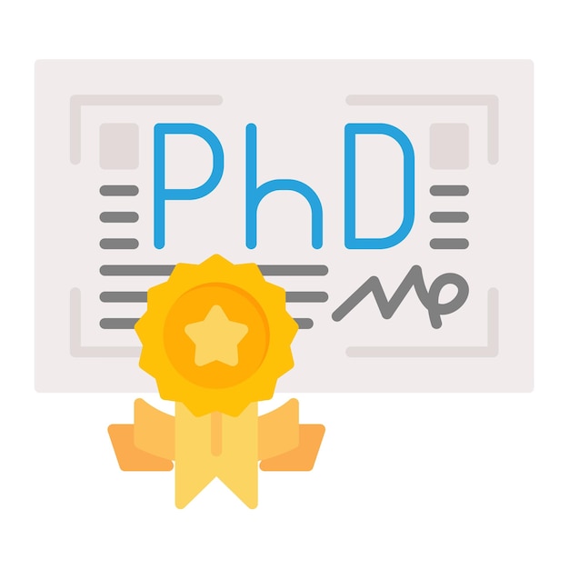 Phd Flat Illustration