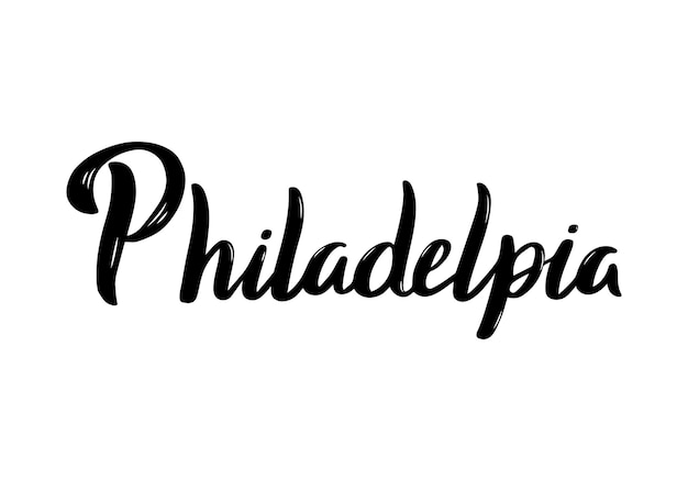 Philadelphia lettering.