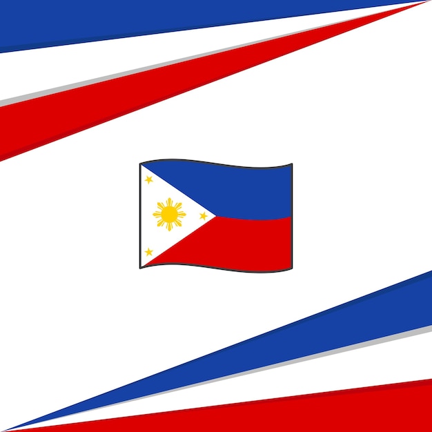 Philippines flag abstract background design template philippines independence day banner social media post philippines design